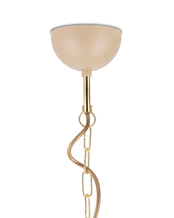 Køkken Beige Glas Pendel 1xE27