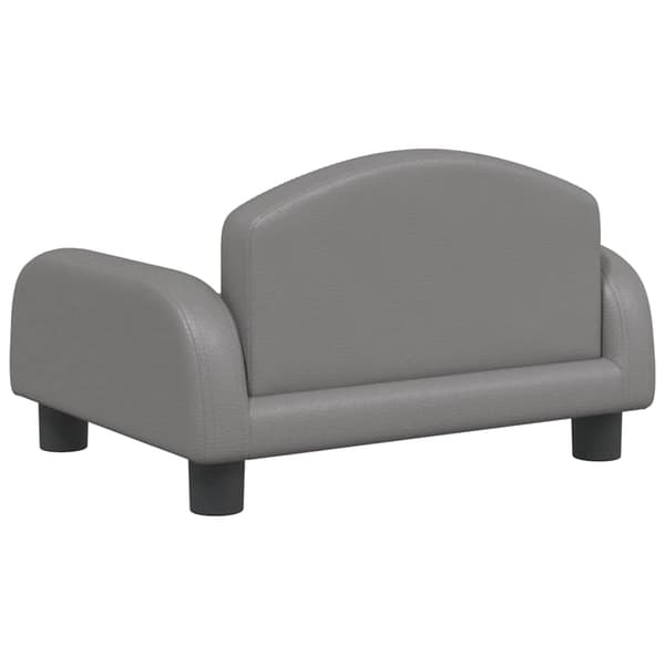 vidaXL børnesofa, grå, 50x40x30 cm, kunstlæder