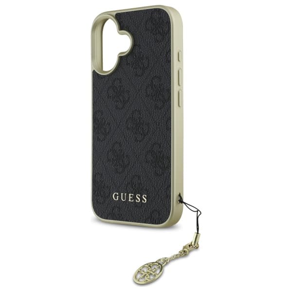 Guess 4G Charms Collection cover til iPhone 16, sort