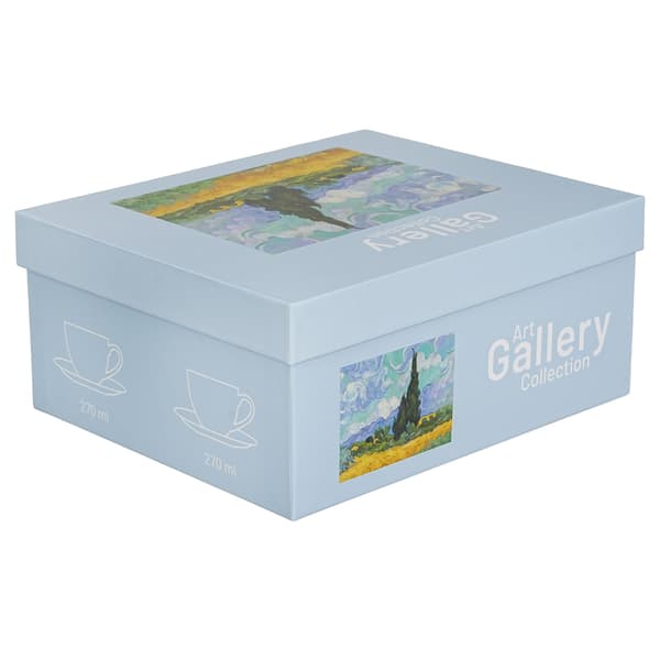 Sæt med 2 Van Gogh Hvedemarkskopper og underkopper 270 ml