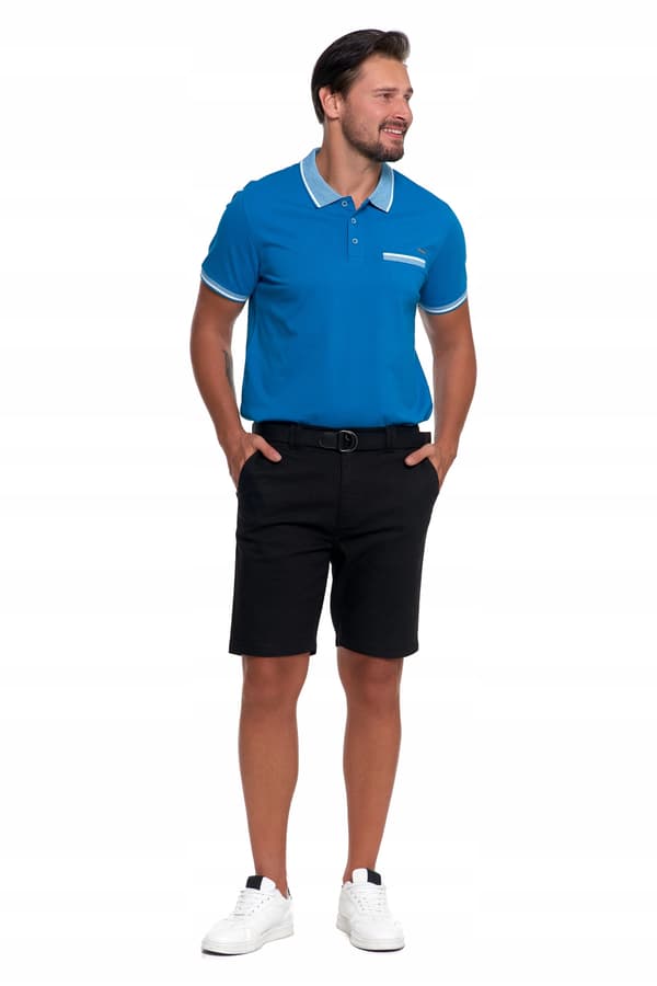 Moraj herrshorts med bælte og lommer, sort, XXL