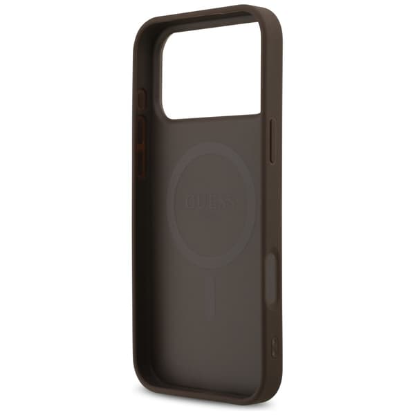 Guess 4G Printed Stripes MagSafe-etui til iPhone 17 Pro Max brunt