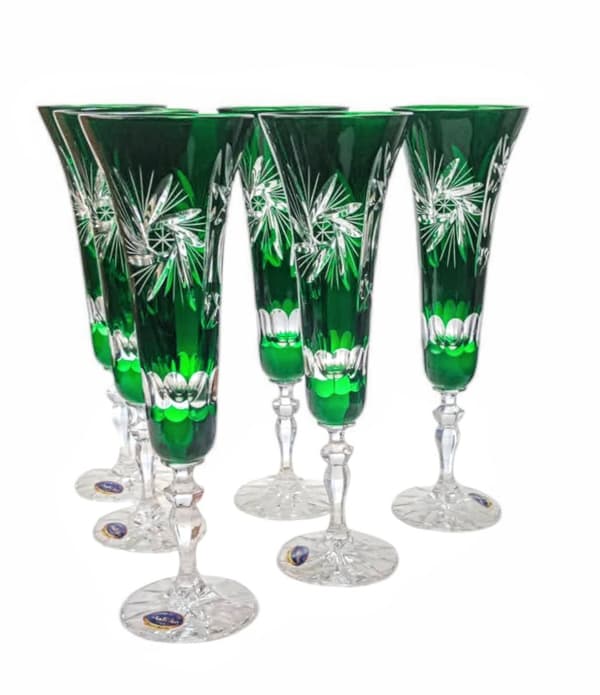 Smaragdkristall champagneglas 170 ml Olive Grinder