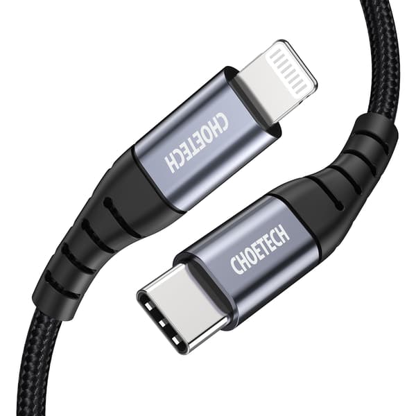 Kabel för iPhone USB-C - Lightning 480Mb/s 3A 1,2m - svart