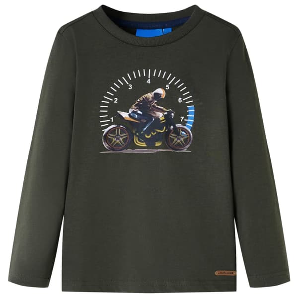 Børne langærmet t-shirt, khaki, 128
