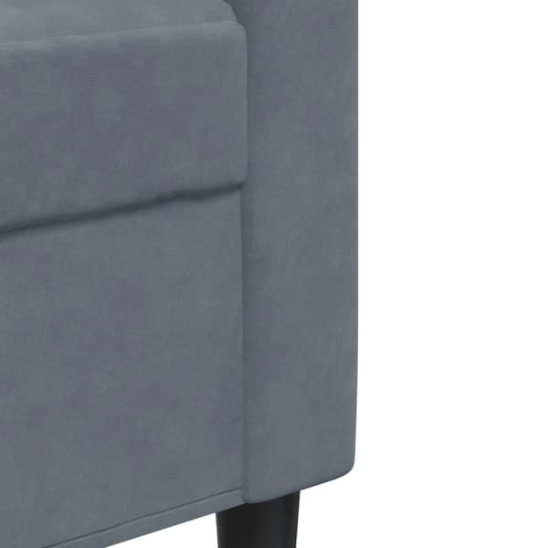 vidaXL 2-sitssoffa mörkgrå 120 cm klädd i sammet