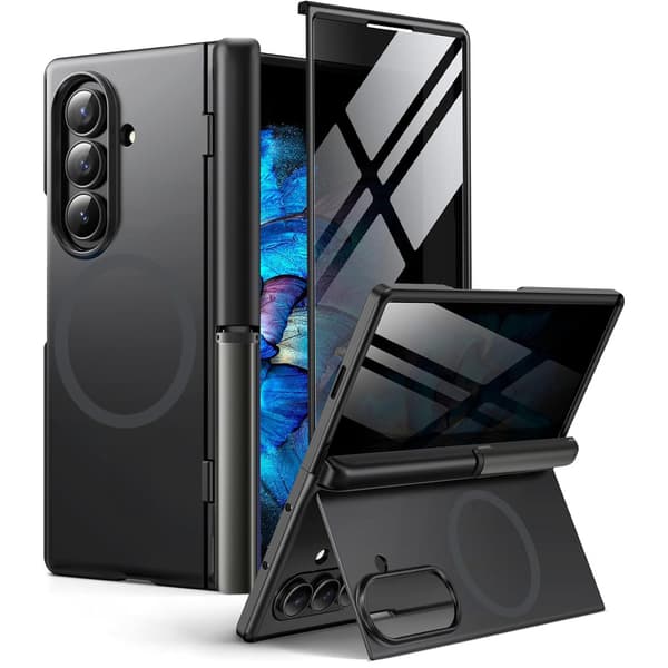 Etui til Samsung Galaxy Z Fold7 5G, med privacy glas, sort
