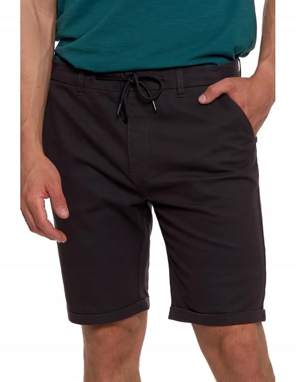 Herreshorts med lommer, elastisk talje og snørebånd MORAJ XL GRAPHITE