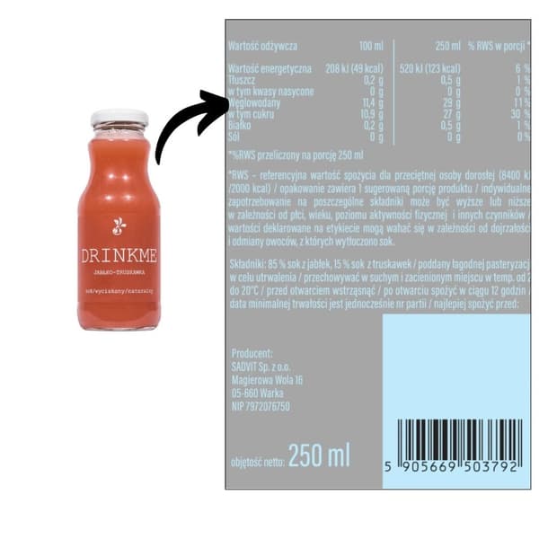 Sadvit-omena-mansikkamehu 250ml