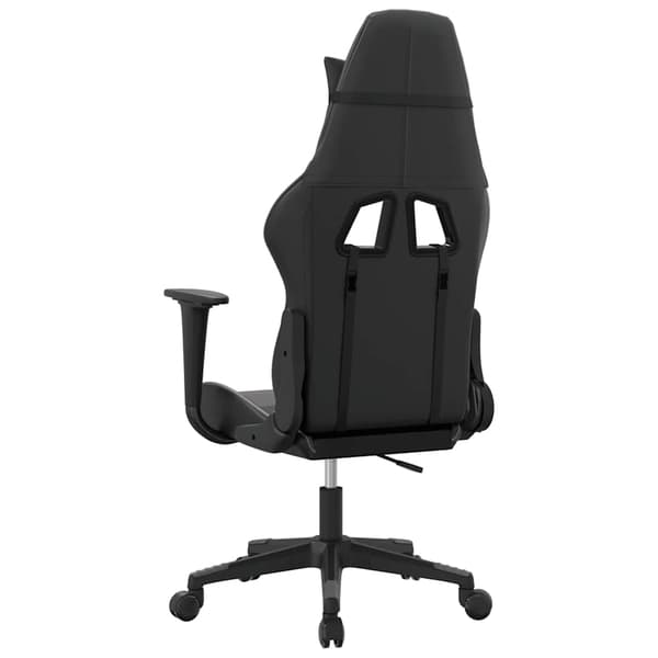 vidaXL massage-gamingstol, sort og grå, kunstlæder