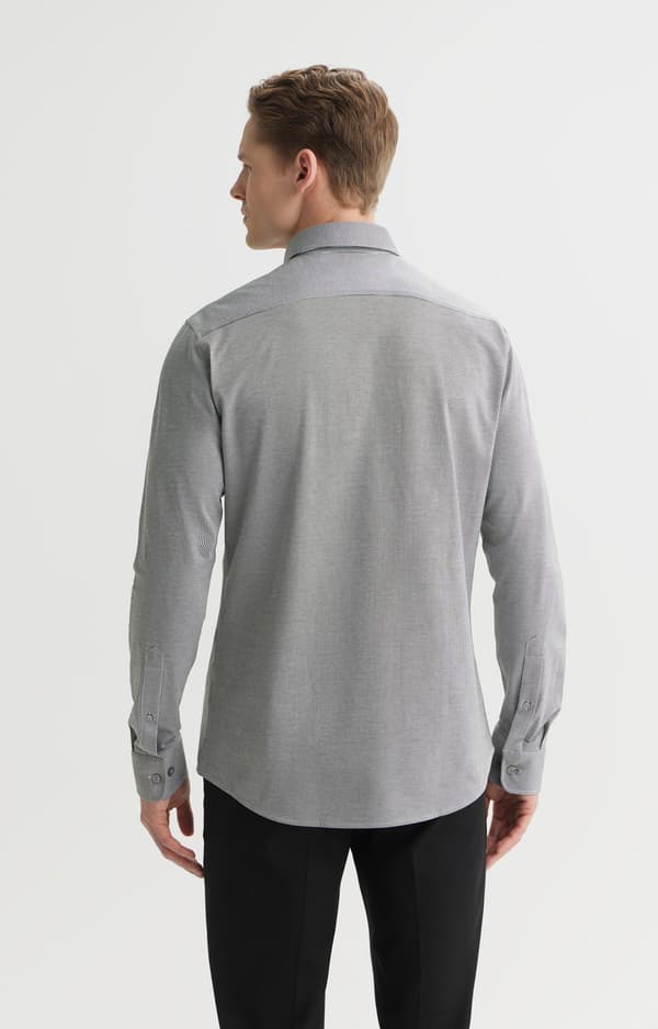 Slim fit stribet skjorte L