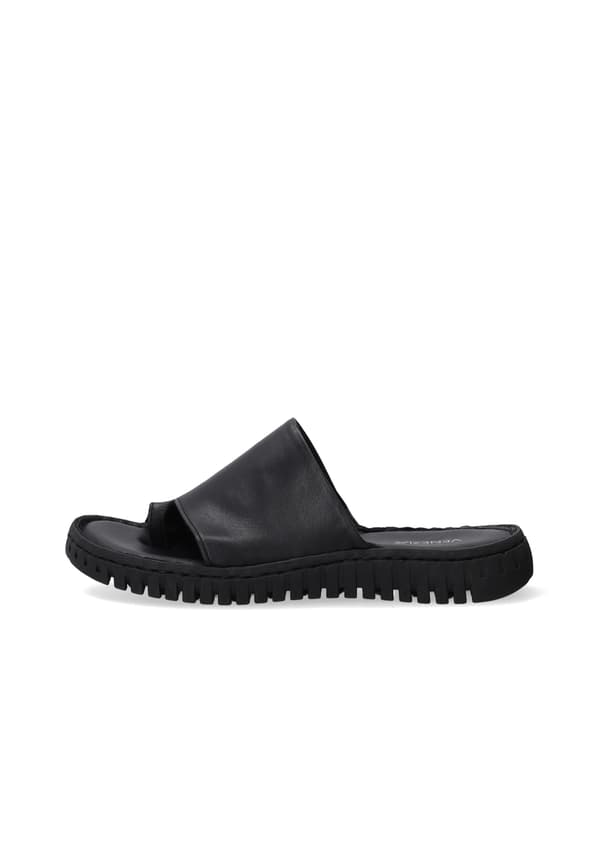 Svarta läderflip-flops Svarta läderflip-flops 37