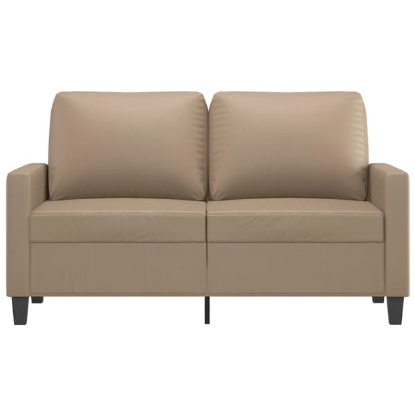 vidaXL 2-sitssoffa, Cappuccino, 120 cm, konstläder