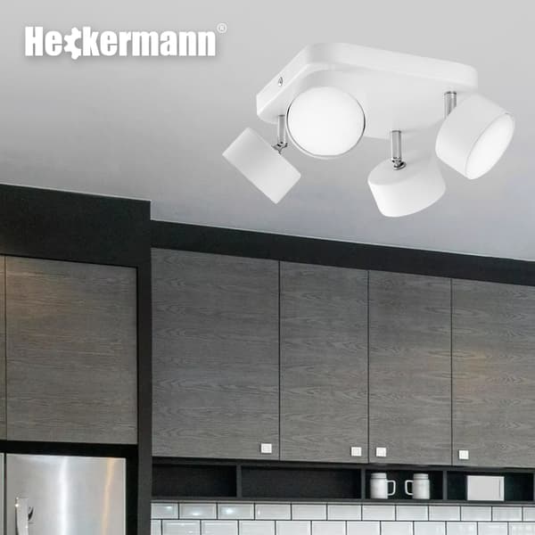 Heckermann 8795318A LED-spotlight hvid 4x hoved