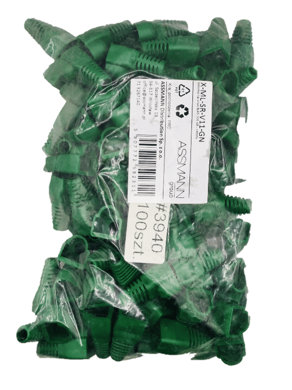 RJ45-kontaktskydd, grönt, förpackning med 100 stycken.
