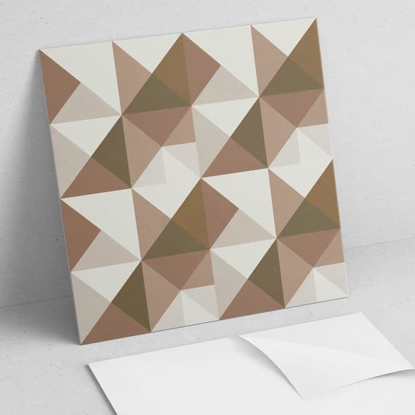 Set med vinylplattor enkel installation triangulär geometri 20x20x20 cm