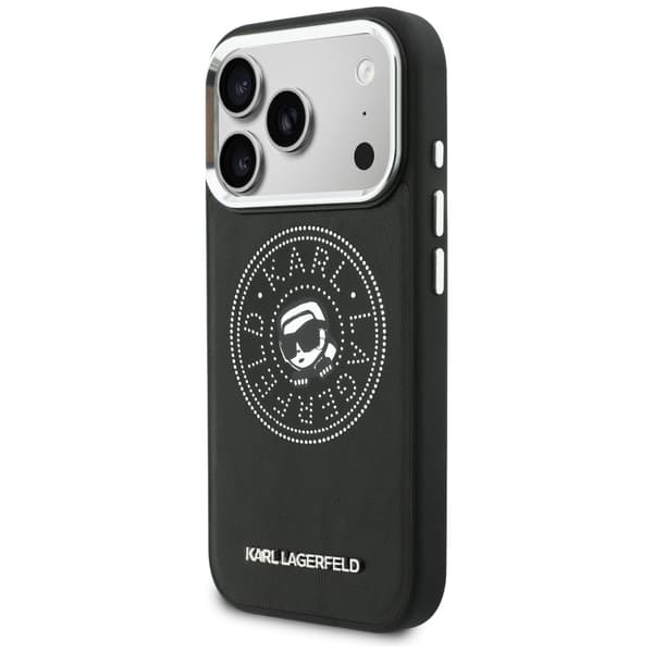 Karl Lagerfeld Point & Karl Sketch MagSafe-etui til iPhone 17 Pro, sort