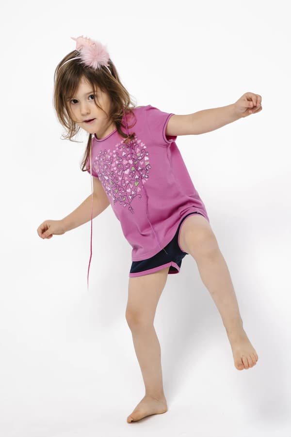Ontega flickpyjamas, kortärmad, korta byxor, 2 år