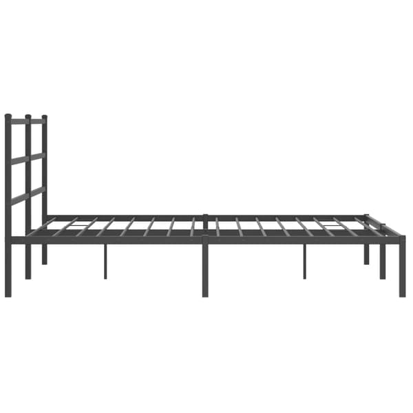 vidaXL metalsengestel med hovedgærde sort 160x200 cm