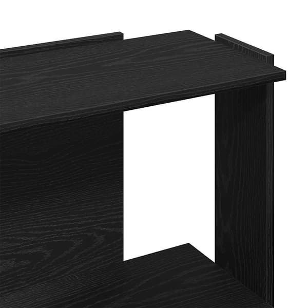 vidaXL 3-lags hylde, sort, 60x30x80 cm