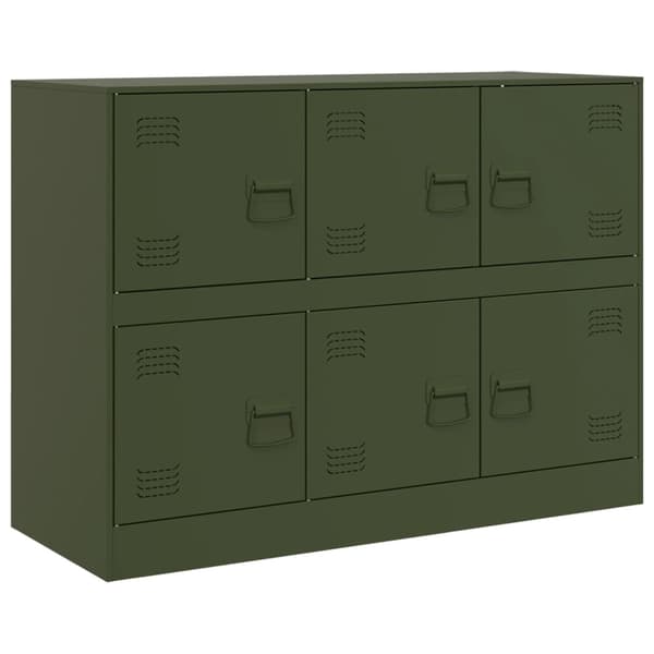 vidaXL Sidoskåp olivgrönt 99x39x73 cm stål