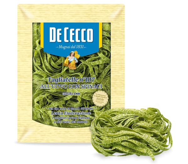 De Cecco Tagliatelle med spinat 250g
