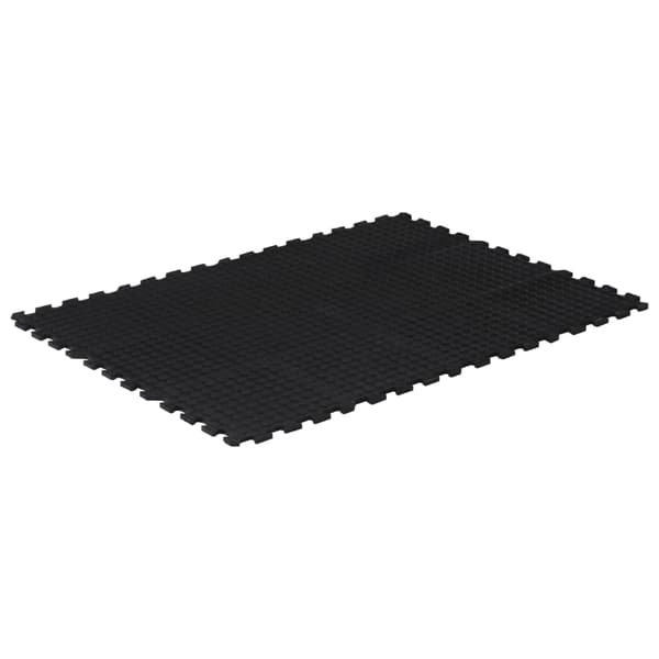 vidaXL gummimåtte, sort, 12 mm, 90x120 cm