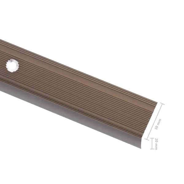 vidaXL Trappprofiler, L-form, 5 st, aluminium, 100 cm, brun