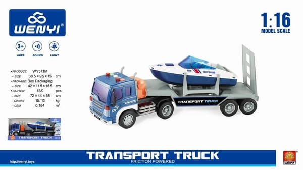 Auto perävaunulla ja moottoriveneellä 1:16 WY571M