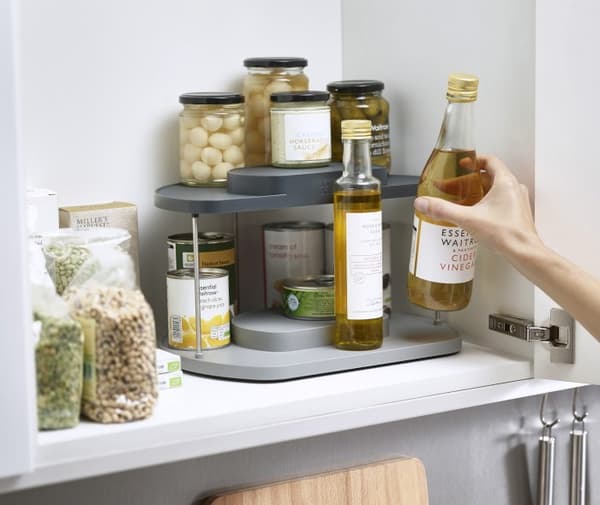 Tvåvåningsorganisatör, grå, CupboardStore / Joseph Joseph
