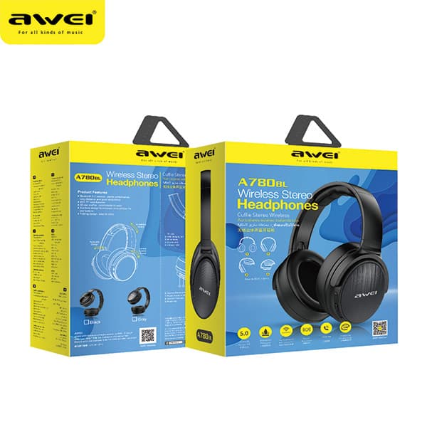 AWEI A780BL On-Ear Bluetooth-hörlurar svarta