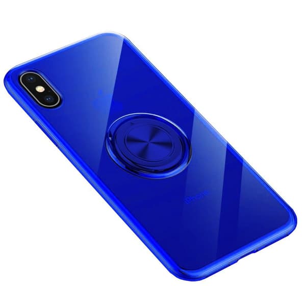 Etui til iPhone XR - ERBORD Airbag Ring - Blå