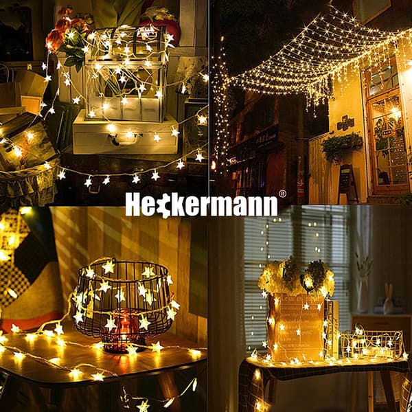 Heckermann IC-96L 6m LED julelys stjerner