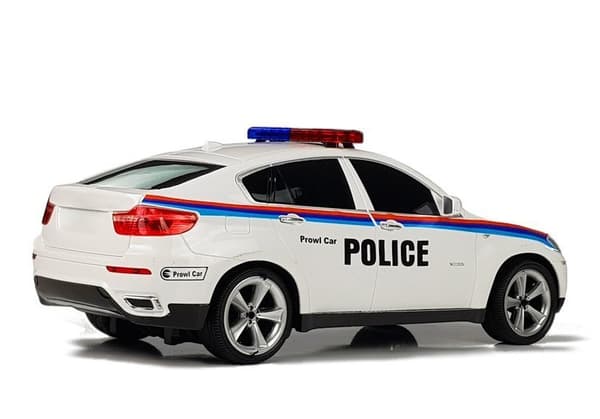 Fjärrstyrd poliskupé R/C-bil