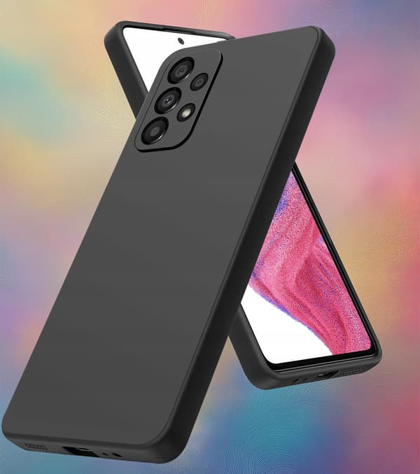 Samsung A53 5G Cover Sæt | Mat Sort Silikone Slim + 3 GLAS