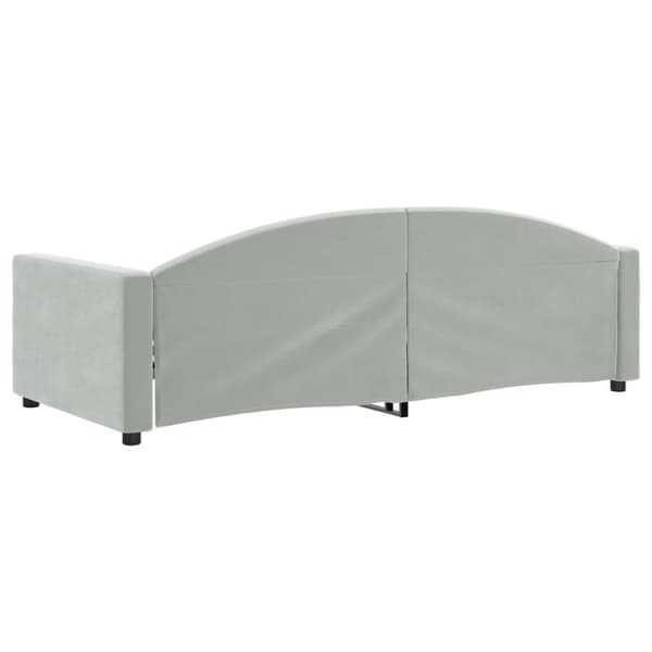 vidaXL Bäddsoffa ljusgrå 90x200 cm sammet