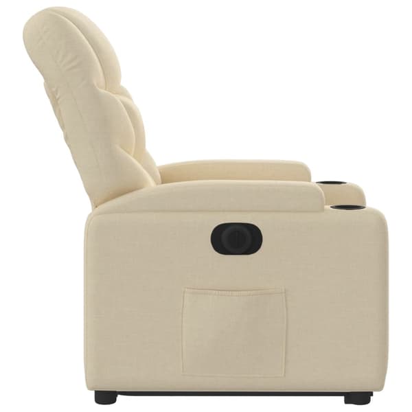 vidaXL Lyftbar massagefåtölj, elektrisk, vilstol, krämfärgad