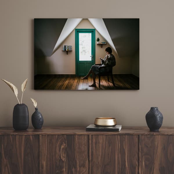 Lærredstryk Mennesker Kvinde Chillout 40x30 cm