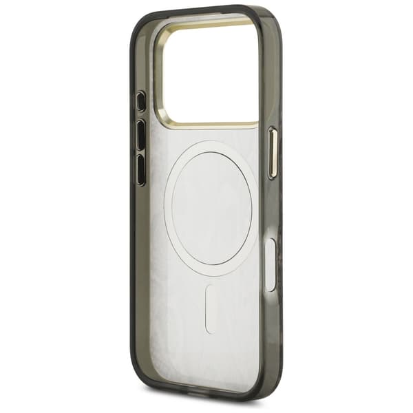 Guess MagSafe-etui med pythonmønster til iPhone 17 Pro Max, brunt