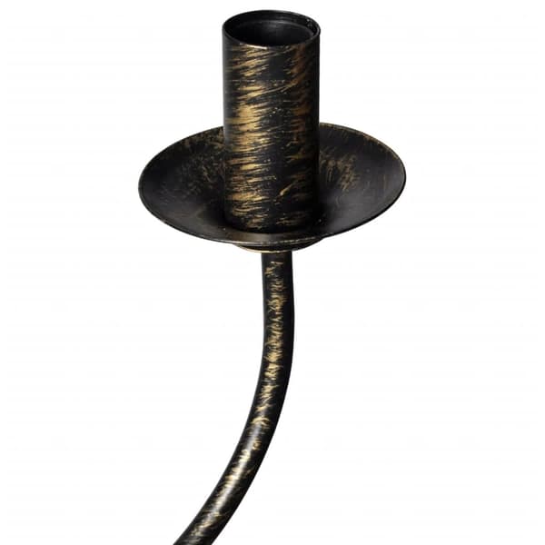 Antik metallysekrone, 8 E14 pærer, hvid
