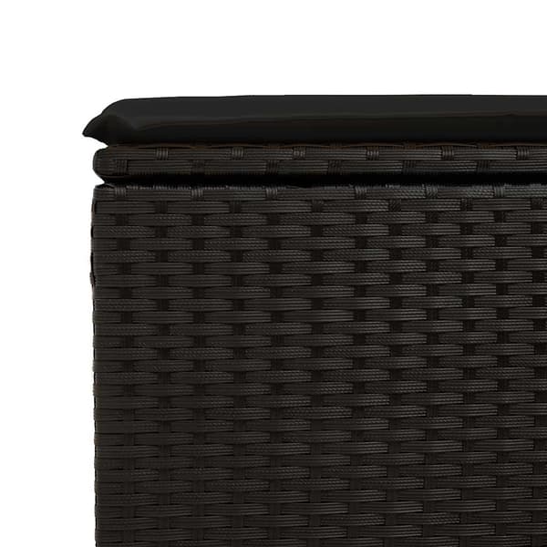 vidaXL 2-delt sofasæt med hynder, sort, polyrattan og akacie