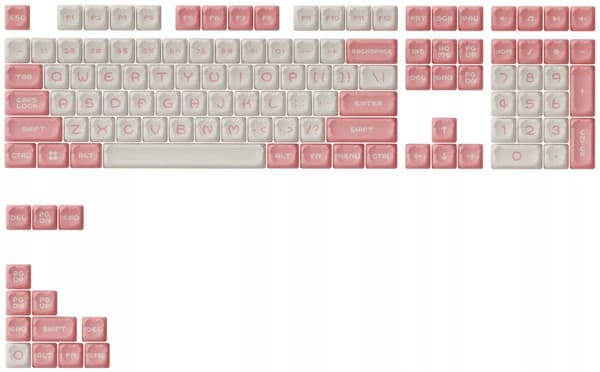 Akko Sakura Bjørn Brugerdefinerede Taster Sæt PBT Taster 122 stk.