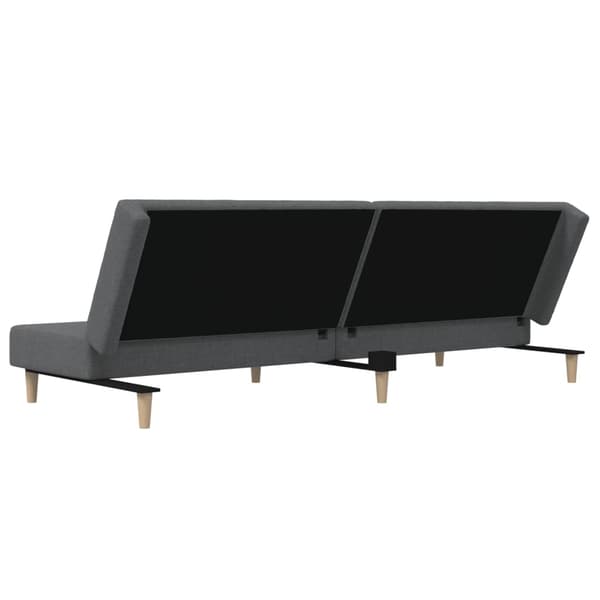vidaXL 2-sits bäddsoffa, ljusgrå, klädd i tyg
