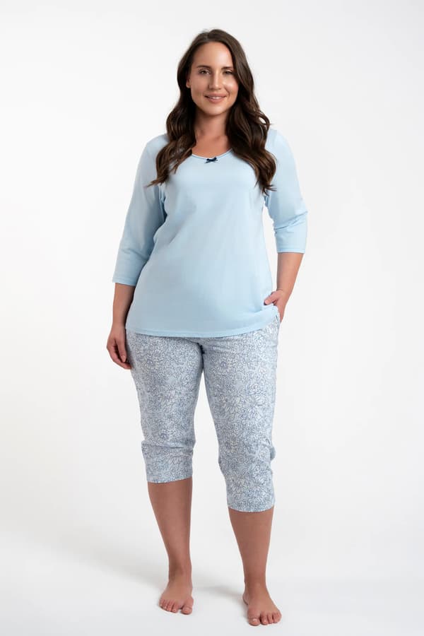 Salli dampyjamas med 3/4-ärmar, 3/4-byxor S