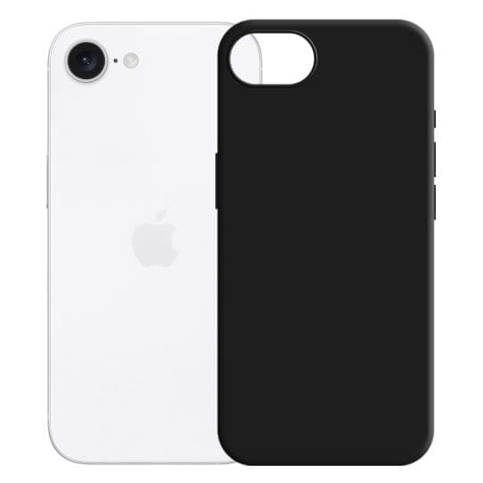 3MK silikonikuori iPhone 16e:lle, musta