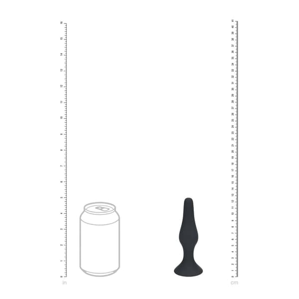 Slank Silikone Analprop - L - Sort