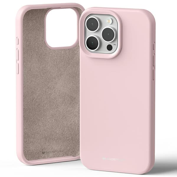 Mercury Silikone Etui til iPhone 16 Pro Max Lyserød Sand