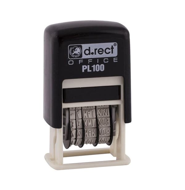 Datumstämpel PL100 svart D.RECT