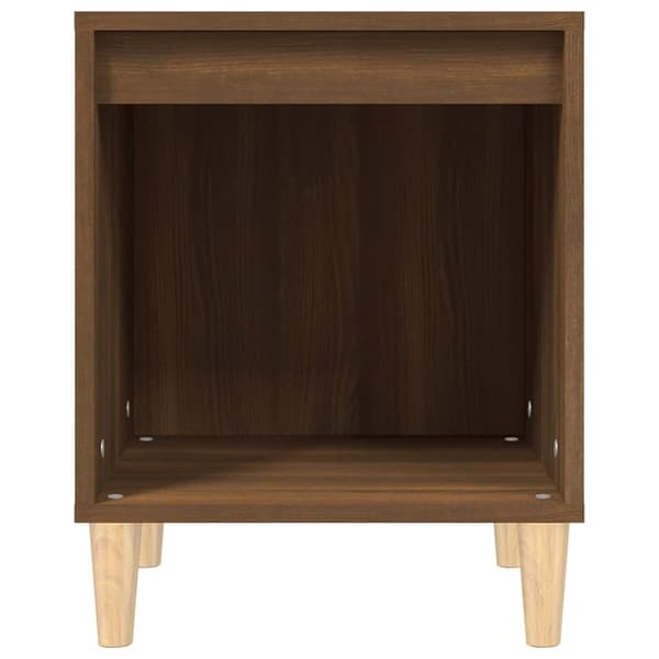 vidaXL sengebord brunt egetræ 40x35x50 cm