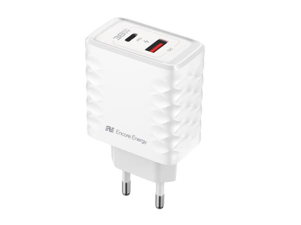 Ny Encore Energy MD-3883TR USB-A USB-C QC PD vægoplader